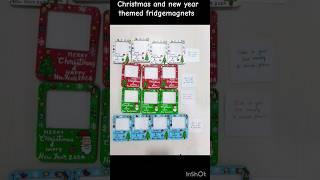 Christmas and new year themed photo fridgemagnets #christmasgifts #christmas #newyeargift #ytshorts