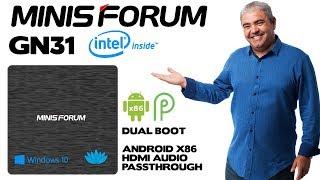 Minisforum GN31 Intel Windows 10 Mini PC - Audio Pass Through Via HDMI Android X86