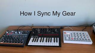 How I Sync My Gear (Elektron Model:Samples, Korg Monologue, Arturia Drumbrute Impact)