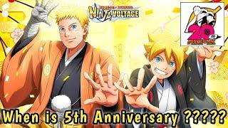 When is 5th ANNIVERSARY????? || Naruto X Boruto Ninja Voltage