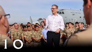 Keir Starmer addresses British troops in Cyprus