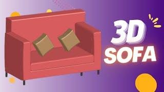 how to make 3d furniture in illustrator/3d sofa for beginners