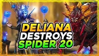 DELIANA SPIDER 20 BUILD - BUDGET GEAR ON MIDGAME ACCOUNT | RAID SHADOW LEGENDS