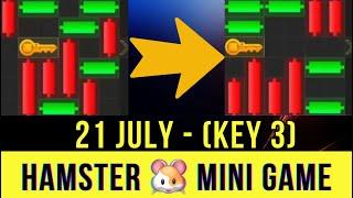 July 21 Hamster Kombat Mini Game (KEY 3) || Claim Key