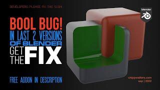 Blender 3.2 and 3.3 Bool Bug