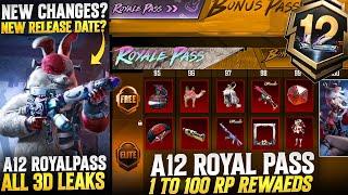 A12 Royal Pass 1 To 100 Rp Rewards | New Release Date And New Changes? | A12 Royal Pass 3d Rewards