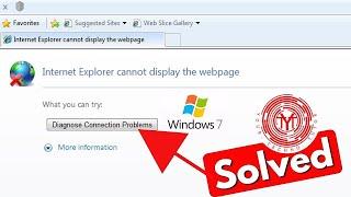 Internet Connection Problem Solved in Windows 7 ｜ Internet Explorer Does Not Display The Webpage