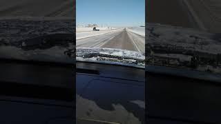 Solid ice roads in Panhandle of Texas February 2024 #ice #snow #viral #automobile