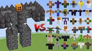 ALPHA MUTANT BEDROCK GOLEM vs All Minecraft Bosses - Minecraft Mob Battle