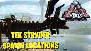 TEK STRYDER SPAWN LOCATIONS ARK GENESIS PART 2