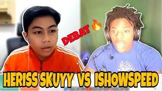 debat panas heriss skuyy dan ishowspeed || ome tv internasional (clip)