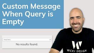 Custom Message When Query is Empty (Elementor Pro)