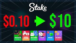 The .10 Cents To $10 Stake Challenge (SUCCESS)