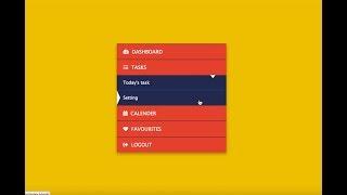 Cool Animated Accordion Menu using only HTML & CSS