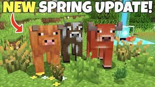 NEW Minecraft UPDATE! New COWS, FIREFLYS? NEW BLOCKS! Minecraft 1.22 Spring Update