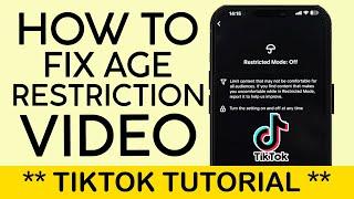 How to Fix Age Issue Videos on Tiktok | Turn on Restricted Mode on Tiktok 2025