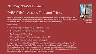 "VBA Pills" - Access Tips and Tricks
