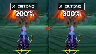 200% vs 300% Crit DMG!! How much DIFFERENCE ?? [ Genshin Impact ]