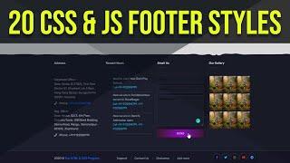 20 CSS and Javascript Footers with Codepen Codes | HTML & CSS Footers