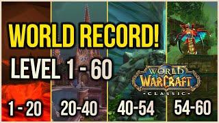 WoW Classic - Level 1- 60 World Record in 21Hr 16Mins | Power Leveling