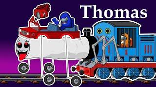 어몽어스 VS 토마스 AMONG US & Monster Thomas Train and Zombies Animation
