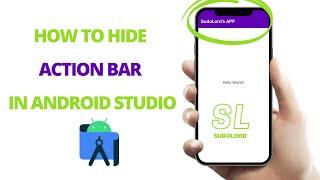 How to hide Action Bar in Android Studio | Unable to find Styles.XML #Shorts