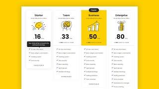 How To Create a Responsive Pricing Table Using HTML and CSS