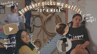 YOUTUBER PICKS MY OUTFITS FOR A WEEK!  | ft. @Shrutanshi