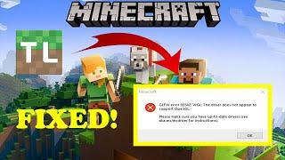 Minecraft OpenGL | How to fix Minecraft Open GL error | Driver does not support OpenGL | Easy Fix
