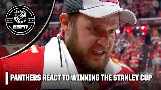 Florida Panthers players, HC & GM react to securing the STANLEY CUP ️ | NHL on ESPN