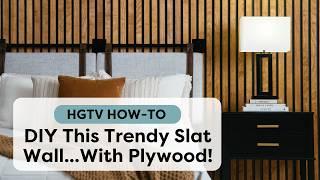 How to Build a Slat Wall (With Plywood!) | DIY Wood Slat Accent Wall