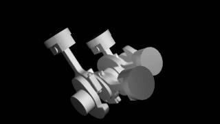 V4 engine animation