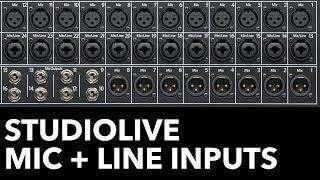 How to Hook Up Microphone and Line Inputs | Presonus StudioLive 24 Series III