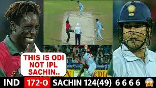 SACHIN 124 RUNS VS OLONGA | IND VS ZIM COCA COLA CUP 1998 | MOST SHOCKING FIGHT MOMENT EVER 