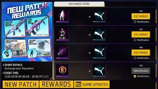 New Patch Rewards After OB44 Update Free Fire | New Updates Free Fire | Free Gun Skin & Emote Event