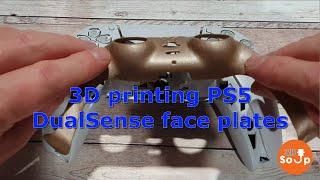 3d printing DualSense PS5 controller face plates, 3d printed in resin and PLA