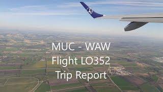️ Trip Report | LOT Polish Airlines | Embraer E190 |  Munich - Warsaw (MUC - WAW) | LO352
