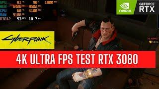 Cyberpunk 2077 4K Ray Tracing Ultra Gameplay FPS Test RTX 3080 FE