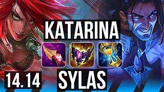 KATARINA vs SYLAS (MID) | Quadra, Legendary, Rank 6 Kata, 6 solo kills | NA Challenger | 14.14