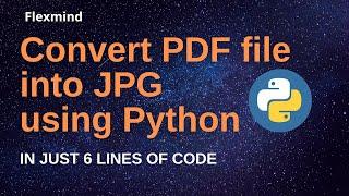 How to convert pdf to jpg using python | Convert pdf to jpg for free | pdf to jpg without internet