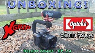 UNBOXING! My Opteka 6.5mm Fisheye Lens + Opteka X-Grip | Recent Grabs (Episode 24)