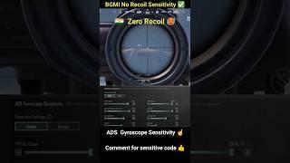  BGMI Scope Setting 2x 3x 4x 6x 8x | New Best Sensitivity Settings | No Recoil #shorts #bgmi #viral