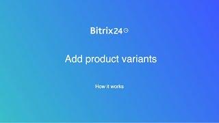 Add product variants