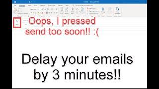 Delay all Emails from being Sent in Outlook - Creating a Rule