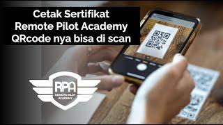 Cara Cetak Sertifikat di Remote PIlot Academy