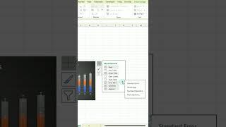 #shorts How to add error bars in Excel #shortsvideo (shorts)