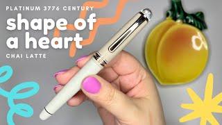 NEW  Chai Latte Platinum 3776 Shape of a Heart  Fountain Pen