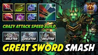 GREAT SWORD SMASH OFFLANE Wraith King With 2x Moon Shard Crazy Attack Speed Build Ez Delete All DotA
