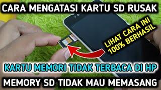 cara mengatasi kartu sd rusak / cara memperbaiki kartu sd rusak tidak bisa membaca