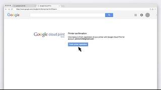 Google Cloud Print—Registering a printer